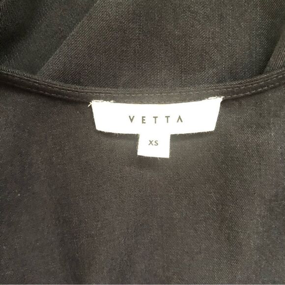 Vetta “The Short Wrap Dress” Tencel Black Size XS. NWT - Picture 12 of 12